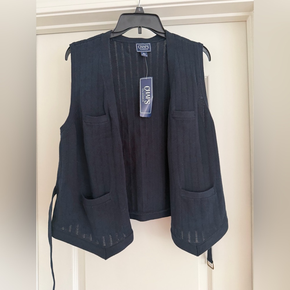 Chaps Women's Navy Knit Vest